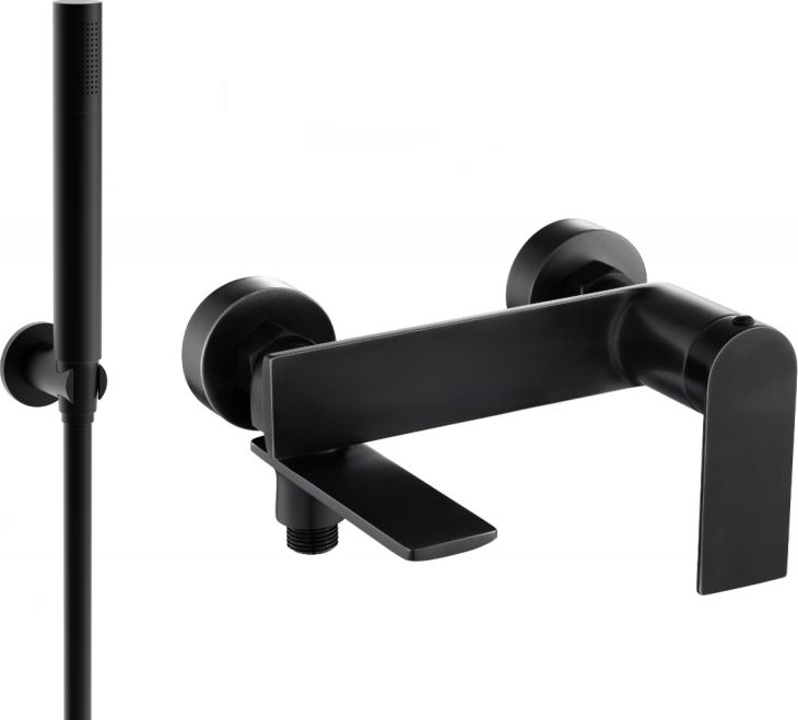 Bateria wannowa Mexen Mexen Zero R70 bateria wannowa z zestawem prysznicowym, czarna - 7113R70-70