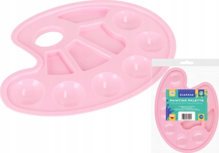 Starpak PALETA DO FARB OWAL PASTEL ROZ STK PBH 1/20