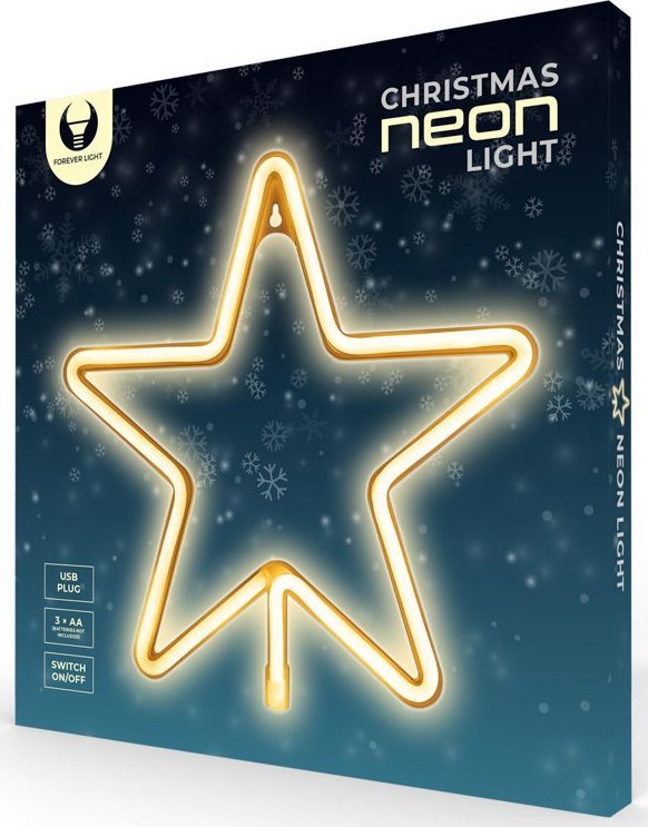 Dekoracja świąteczna Forever Light Neon LED CHRISTMAS GWIAZDA ciepła biała Bat + USB FLNE22 Forever Light