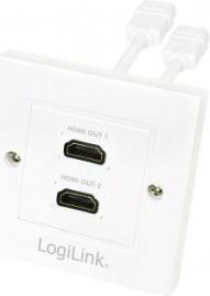 LogiLink Gniazdo natynkowe 2x HDMI Białe (AH0015)