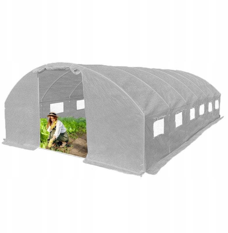 Tunel foliowy szklarnia 3x6m szary stelaż 19 mm 18m2