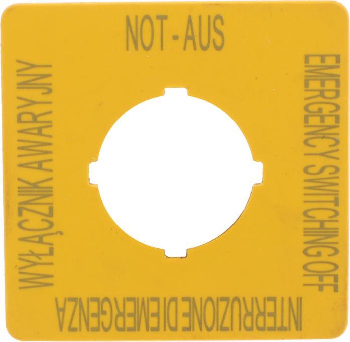 Eaton Szyld do przycisków awaryjnych PL, GB, DE, I M22-XYK5 167643