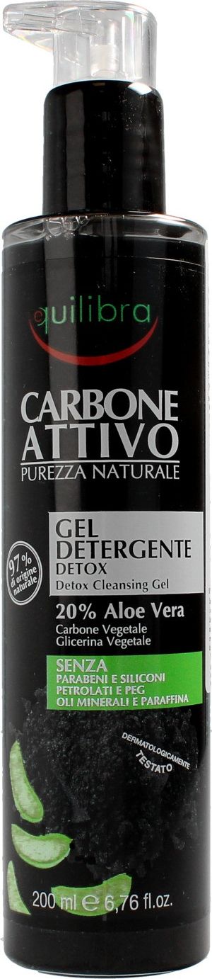 Equilibra Żel do mycia twarzy Carbo Detox Cleansing Gel Aloe Vera 200ml