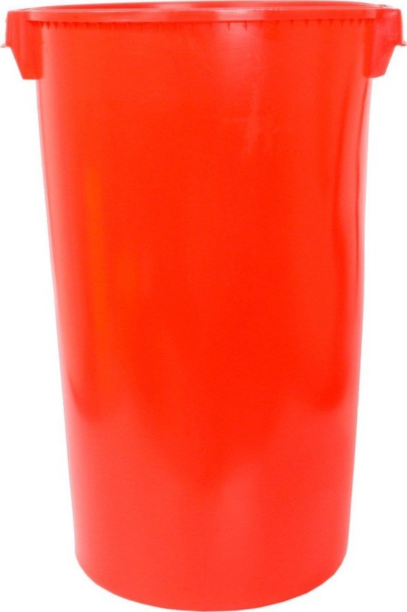 Artech Okrągły pojemnik plastikowy bez pokrywy 60l (Kolor: czerwony)