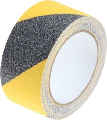 Taśma ochronna antypoślizgowa 2,5cmx5m czarno-żółta