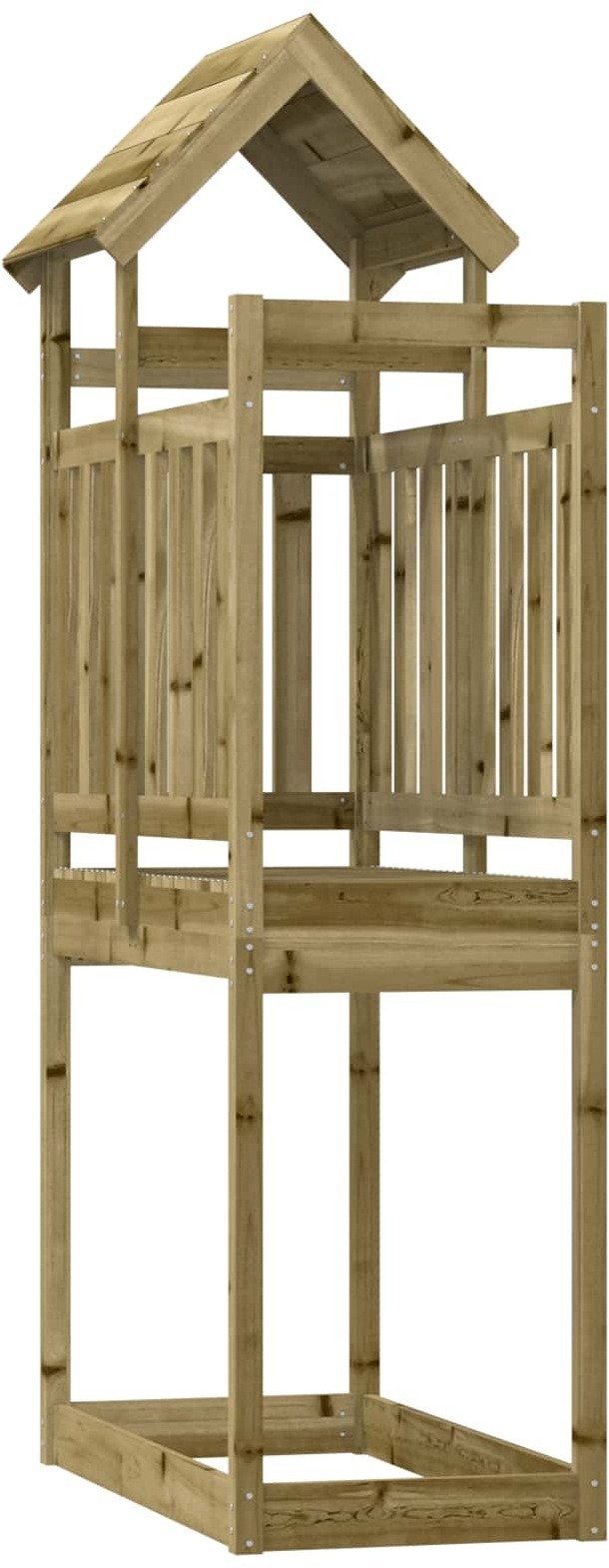 vidaXL Wieża zabaw Brązowy Drewno impregnowane lite