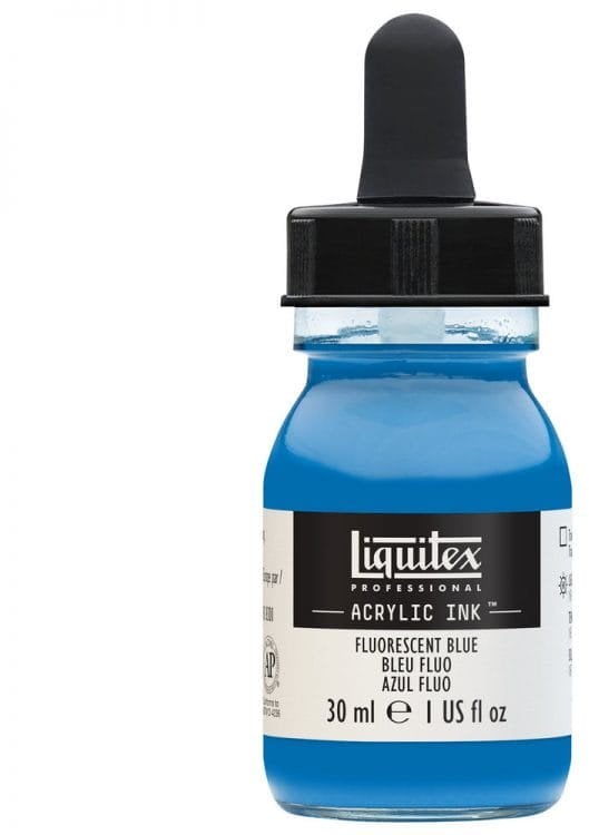Proff. acrylic ink 30ml flourescent blue 984