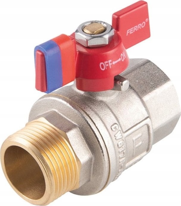 Ferro KFPM11 ZAWÓR KUL. WODNY MOTYL 1/2'' NAKR-WKR, F-POWER// ZKW-15-WN-M-FER-POWER