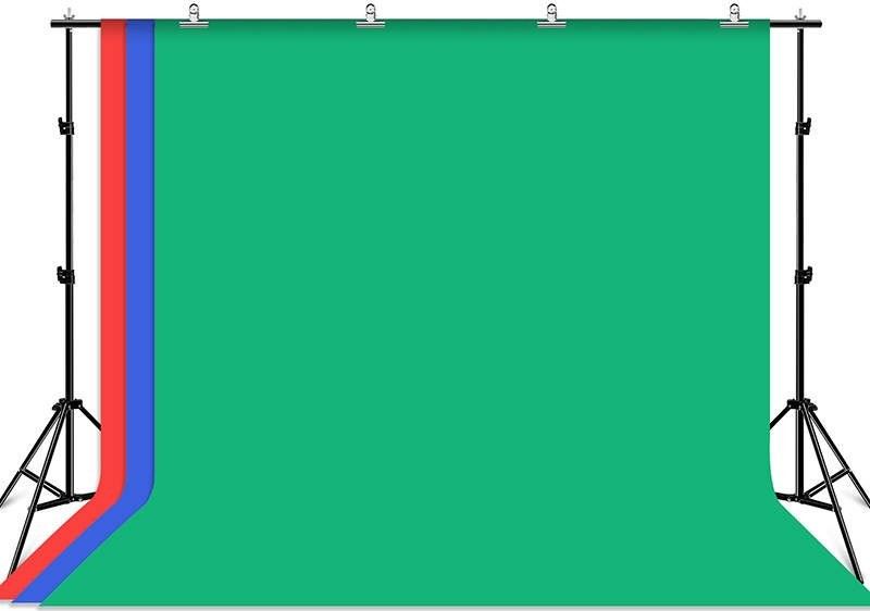 Statyw Puluz Zestaw/Statyw do mocowania tła fotograficznego 2x3m + tła fotograficzne 3 szt PKT5205