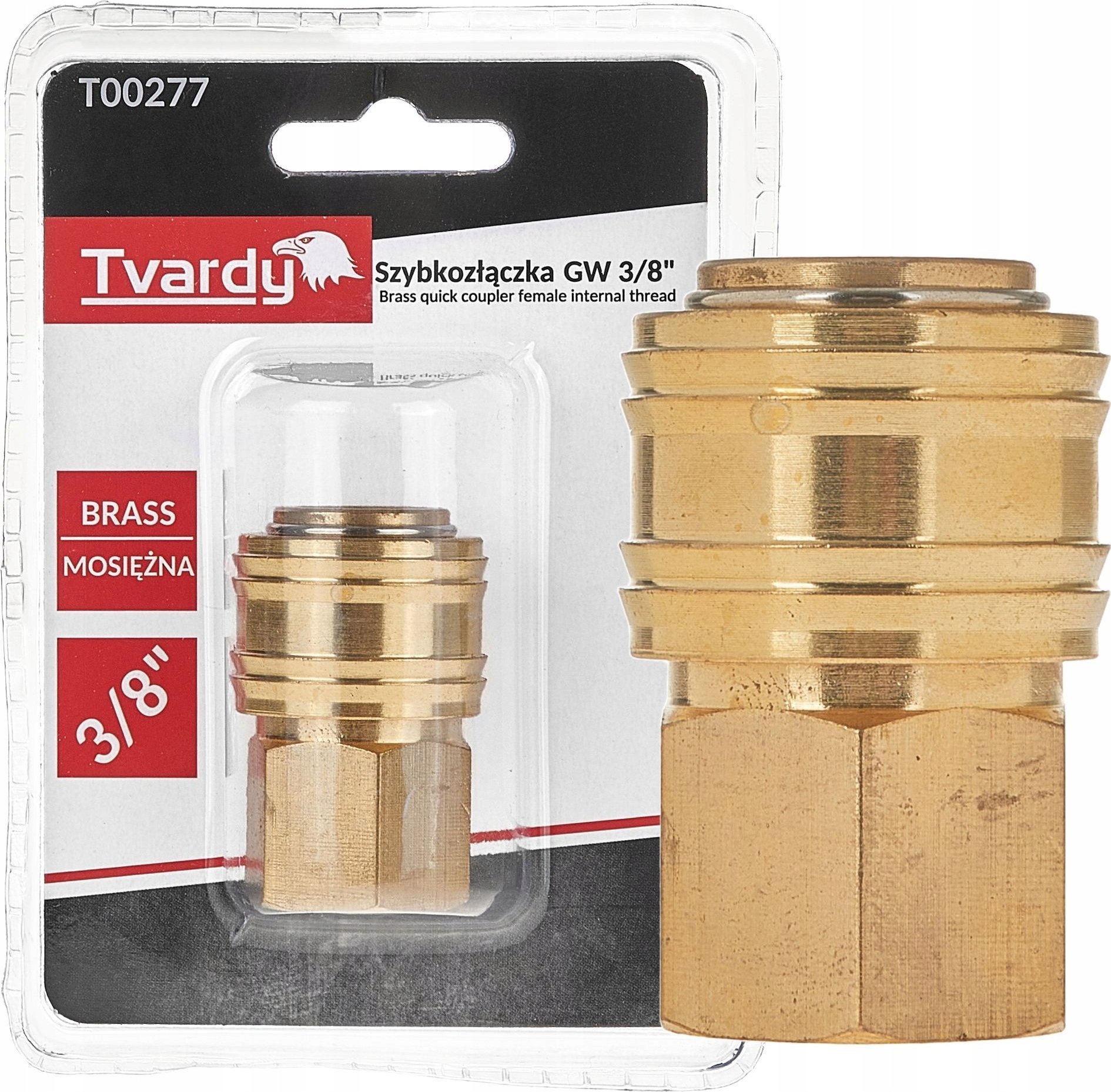 Szybkozłączka mosiężna GW 3/8" typ żeński (1/10/100)