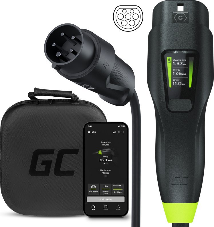 Ładowarka Green Cell Habu EVGC01 11kW Typ 2 7m