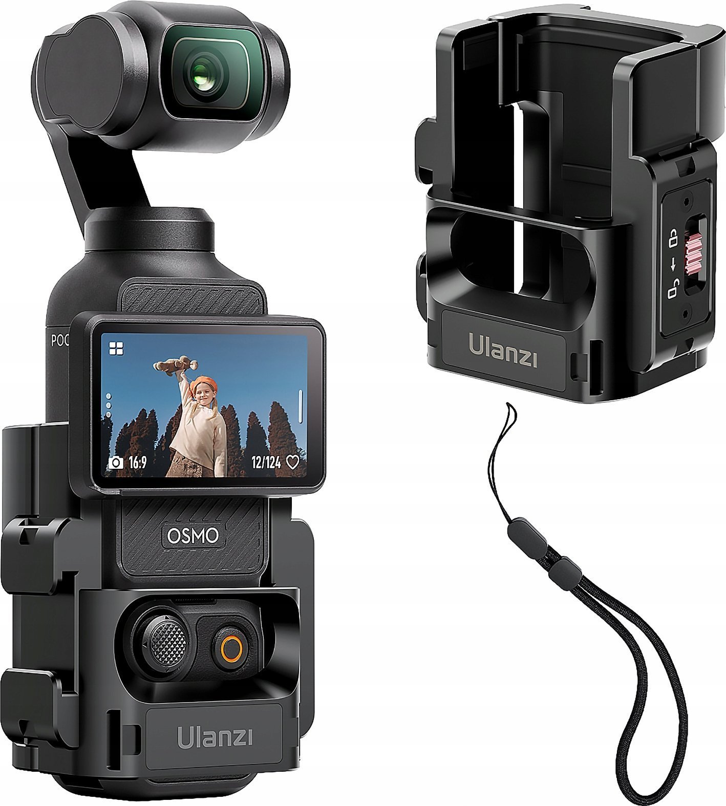 Ulanzi Obudowa Osłona Uchwyt Mocowanie System Gopro 1/4"" Iso Do Dji Osmo Pocket 3 / C014 / Pk-06