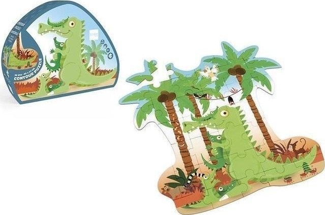 Puzzle 36 konturowe Krokodyl