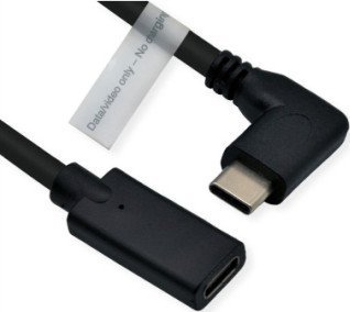 Kabel Roline ROLINE Kabel wideo typu C, przedłużacz USB-C (DP Alt Mode) C-C, M/F, zwart, 2 m