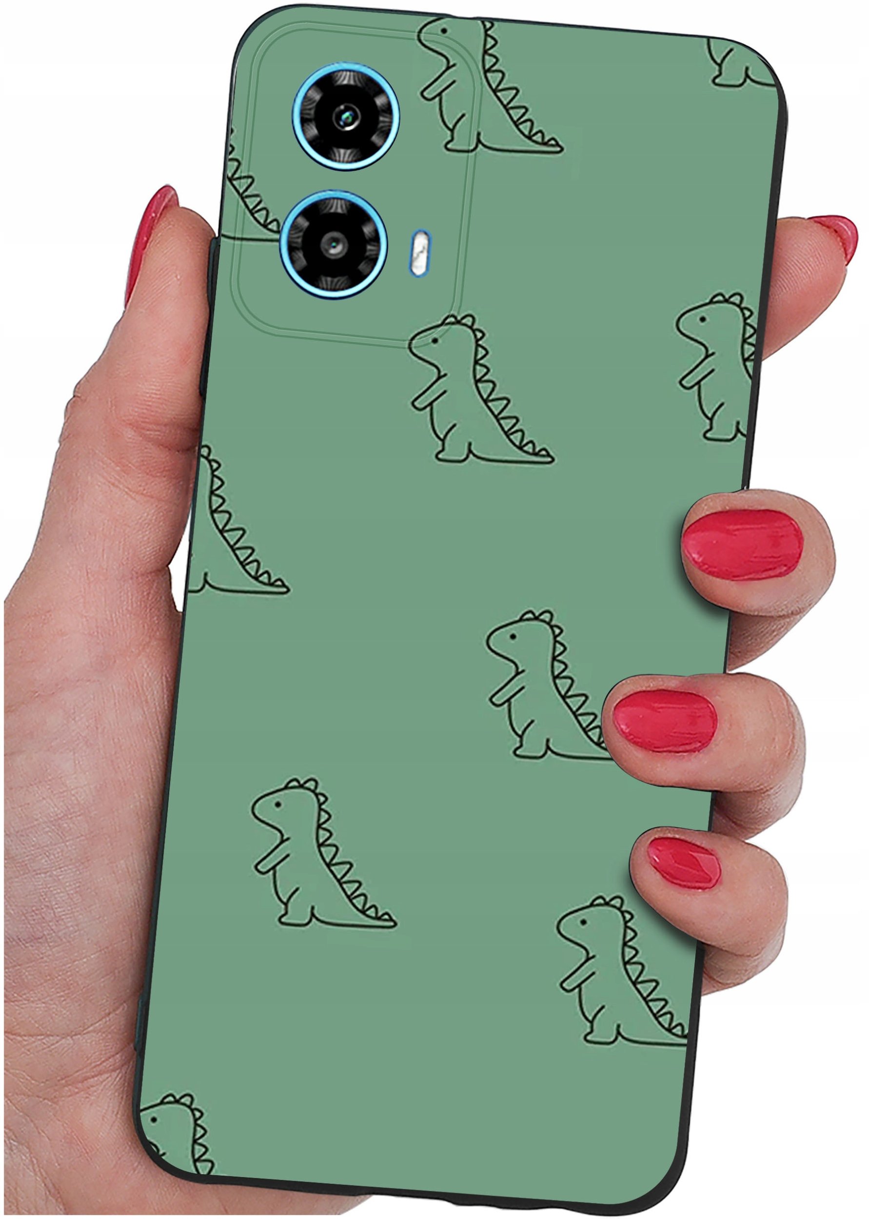 ETUI do Motorola Moto G34 5G WZORY |SILIKONOWE MATT CASE + SZKŁO 9H