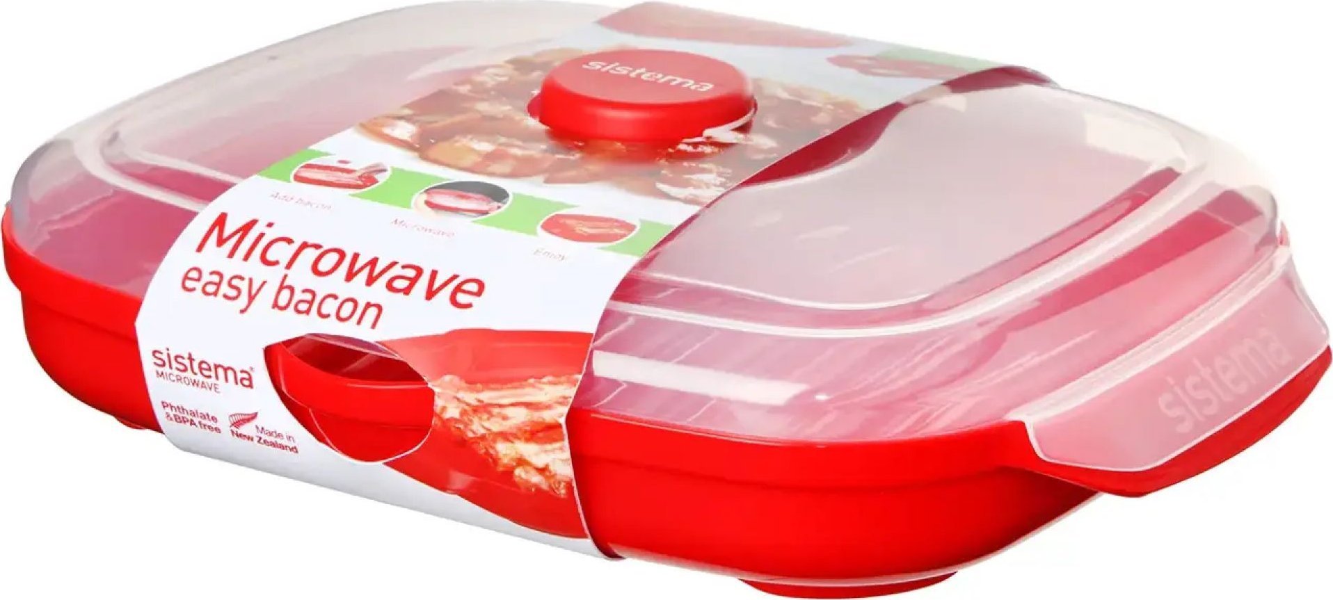 Sistema Sistema Facile Bacon, Blanc/Rouge, 28.7 x 21.9 x 7 cm