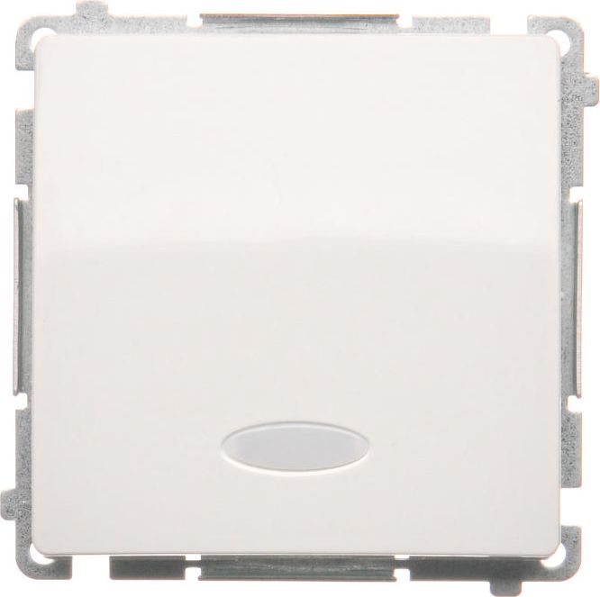 Kontakt-Simon Łącznik jednobiegunowy biały podświetlany - BMW1L.01/11