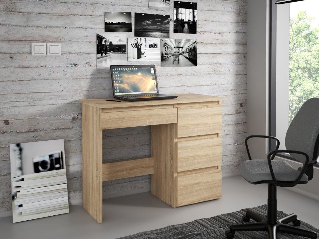 Biurko komputerowe sonoma z szufladami do nauki i pracy