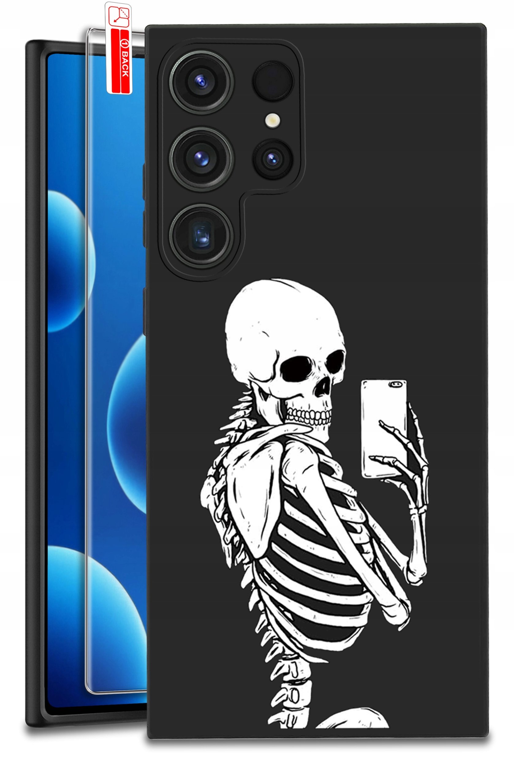 ETUI do Samsung Galaxy S25 Ultra WZORY | SILIKONOWE MATT CASE + SZKŁO 9H