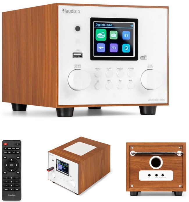 Radio Audizio Vieste DAB+ z subwooferem, białe one size