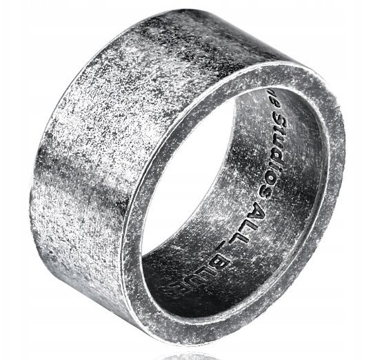 PIERŚCIEŃ Stalowy Srebrny WIKINGÓW 316L AMULET 145