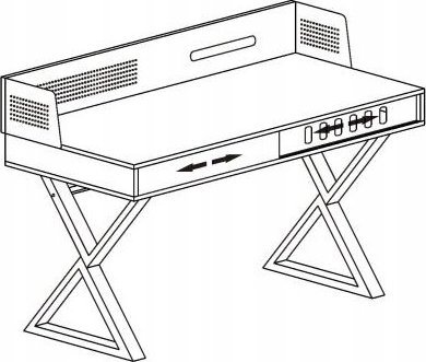Biurko Halmar B43 BIURKO DĄB ZŁOTY / CZARNY (1P=1SZT)