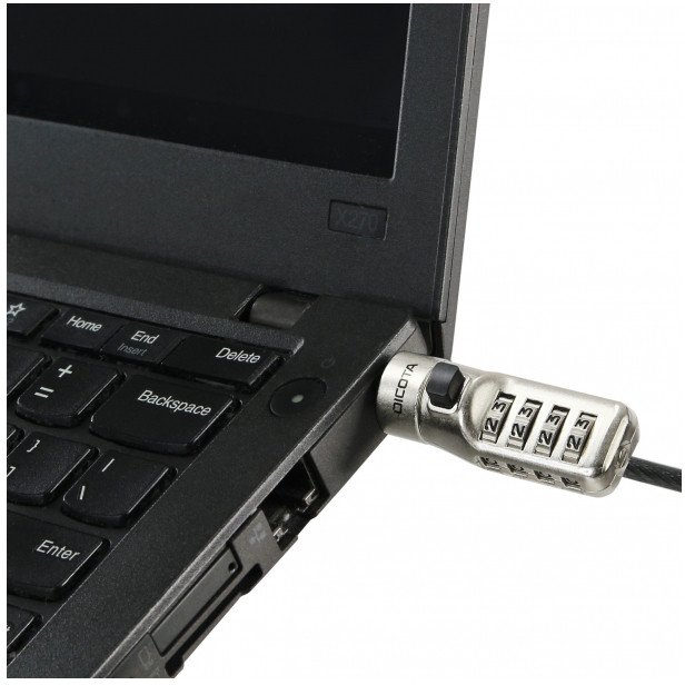 DICOTA Security Cable N-Lock combination resettable 2.5x6mm slot single