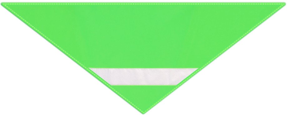 Chusta odblaskowa bandana z pasem odblaskowym dla dzieci 45x45x66cm zielona