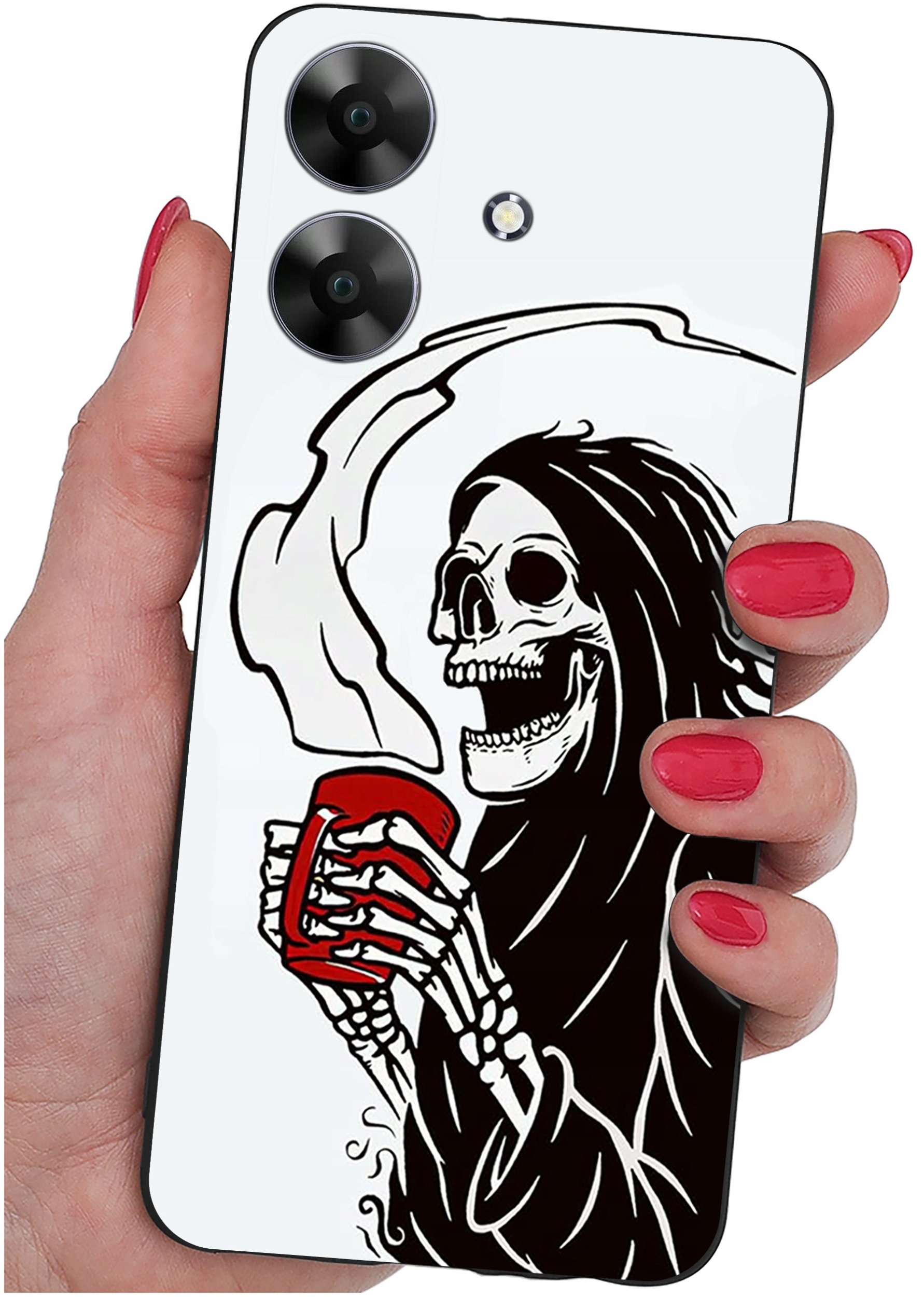 ETUI do Realme Note 60 CASE WZORY | SILIKONOWE MATT CASE + SZKŁO 9H