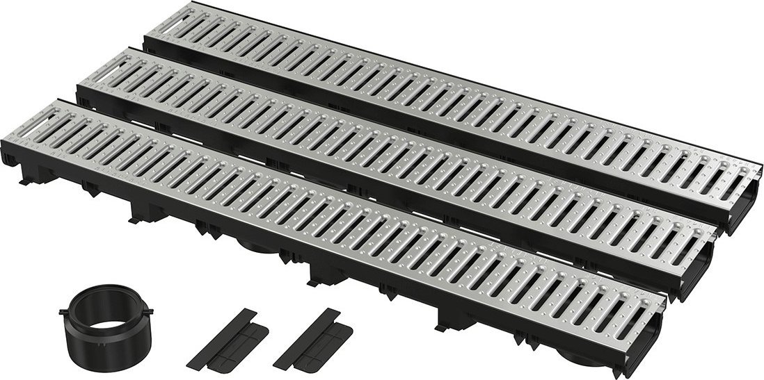 ExtraLink Odpływ Garażowy set 3 m (2x zaślepka, 1x gniazdo DN110)