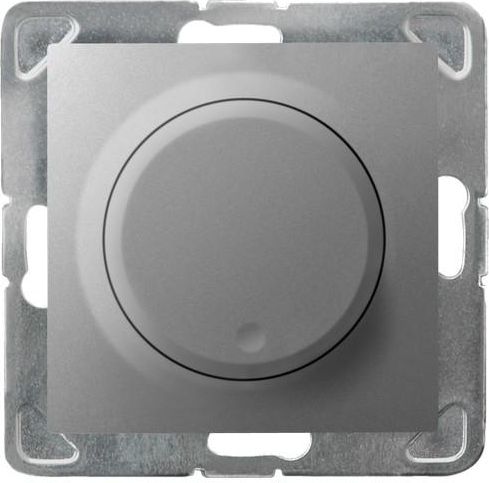 Ospel Ściemniacz przyciskowo-obrotowy Impresja przystosowany do obciążenia żarowego i halogenowego srebrny (ŁP-8Y/m/18)