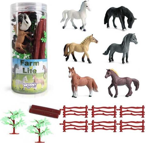 Woopie Zestaw Figurki Konie 16 Szt.
