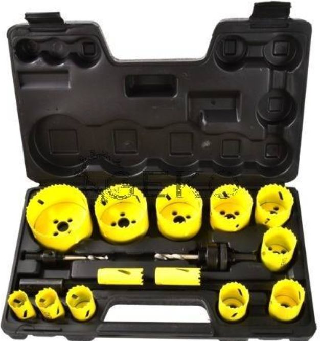 Geko Zestaw otwornic Bimetal do metalu i drewna 17el.