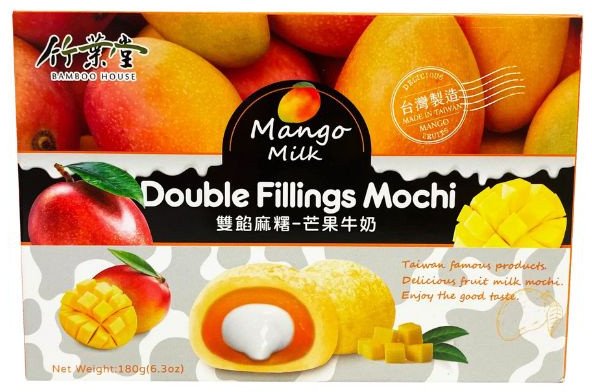 Mochi mango śmietanka podwójne nadzienie japońskie owocowe ciastka ryżowe z mąki kleistej 180g