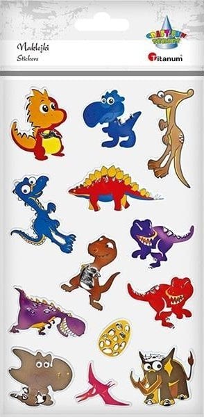 Titanum Naklejki foliowe dinozaury mix 13szt.