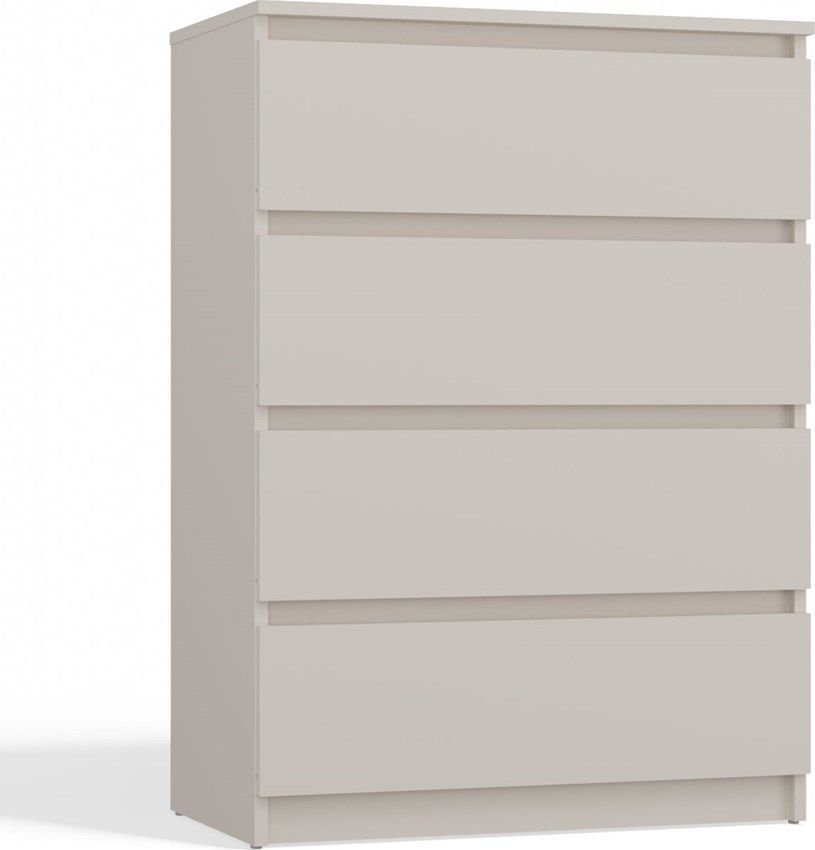 Topeshop Komoda z 4 szufladami, Malwa, 70x40x97 cm, kaszmir