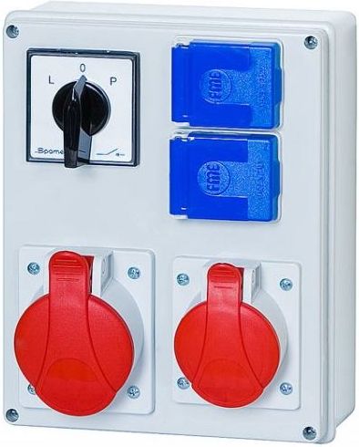 ITAline Rozdzielnica budowlana Florencja1x5P 16A 1x5P 32A 2x2P+Z przełącznik L-P ITALINE (ITA00121)