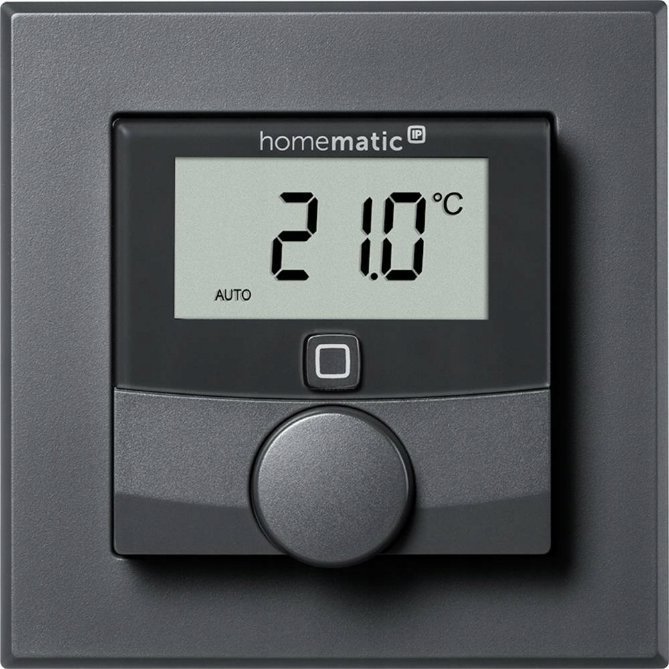 HomeMatic IP Homematic IP wall thermostat with switching output (HmIP-BWTH-A) (anthracite, for brand switch 230V)