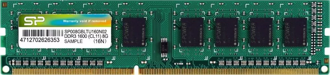 Pamięć Silicon Power DDR3, 8 GB, 1600MHz, CL11 (SP008GBLTU160N02)