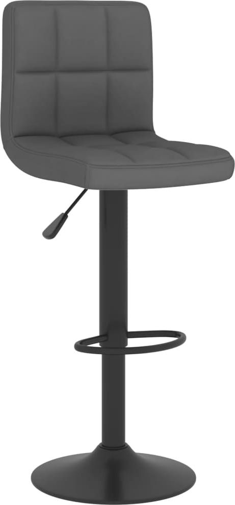 vidaXL Stołek barowy, ciemnoszary, tapicerowany tkaniną