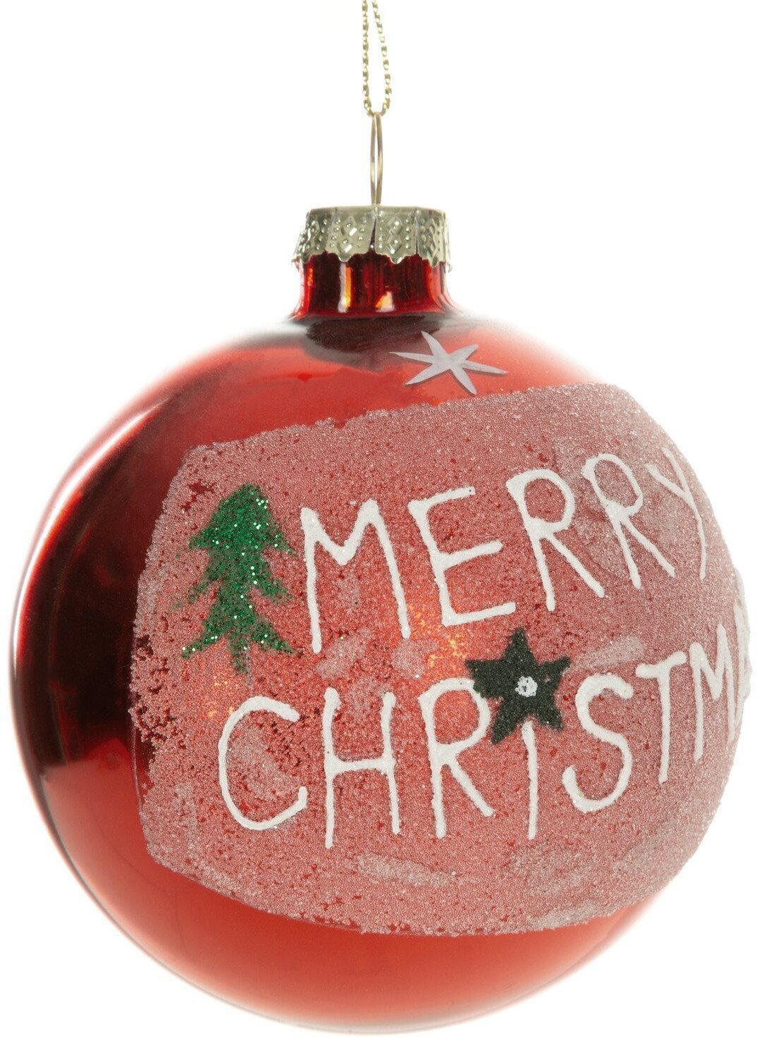 Czerwone bombki szklane 8 cm komplet 4 sztuk na Święta x4