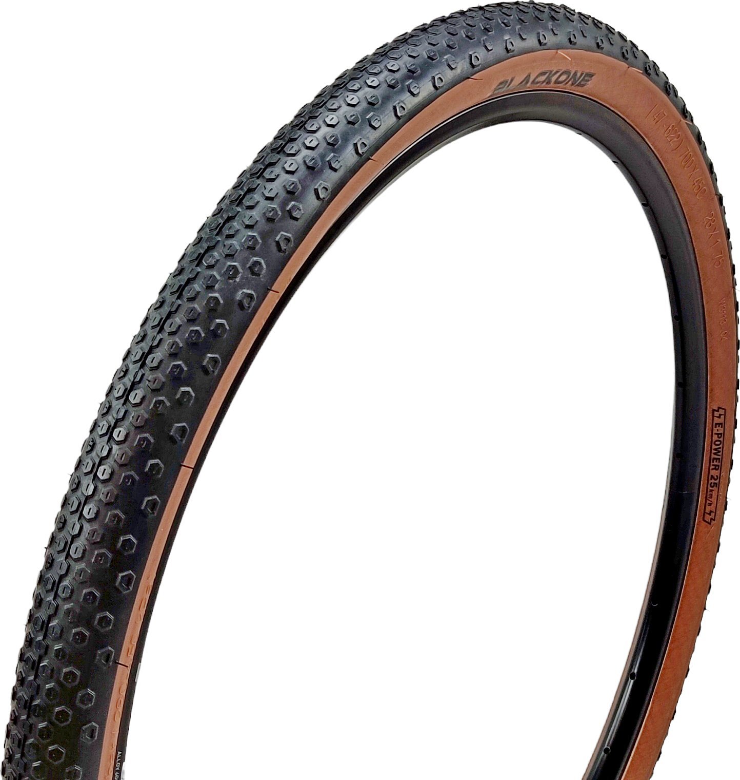 Opona Black1 700x38C 40-622 W3113 SATURN RING JET 60TPI NYLON BELT BLACK+BROWN