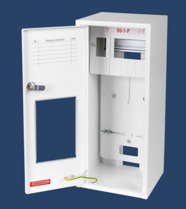 Karwasz Szafka licznikowa natynkowa/podtynkowa uniwersalna 1-licznikowa 1-fazowy 6 modułów IP30 (RU-1-P Z)