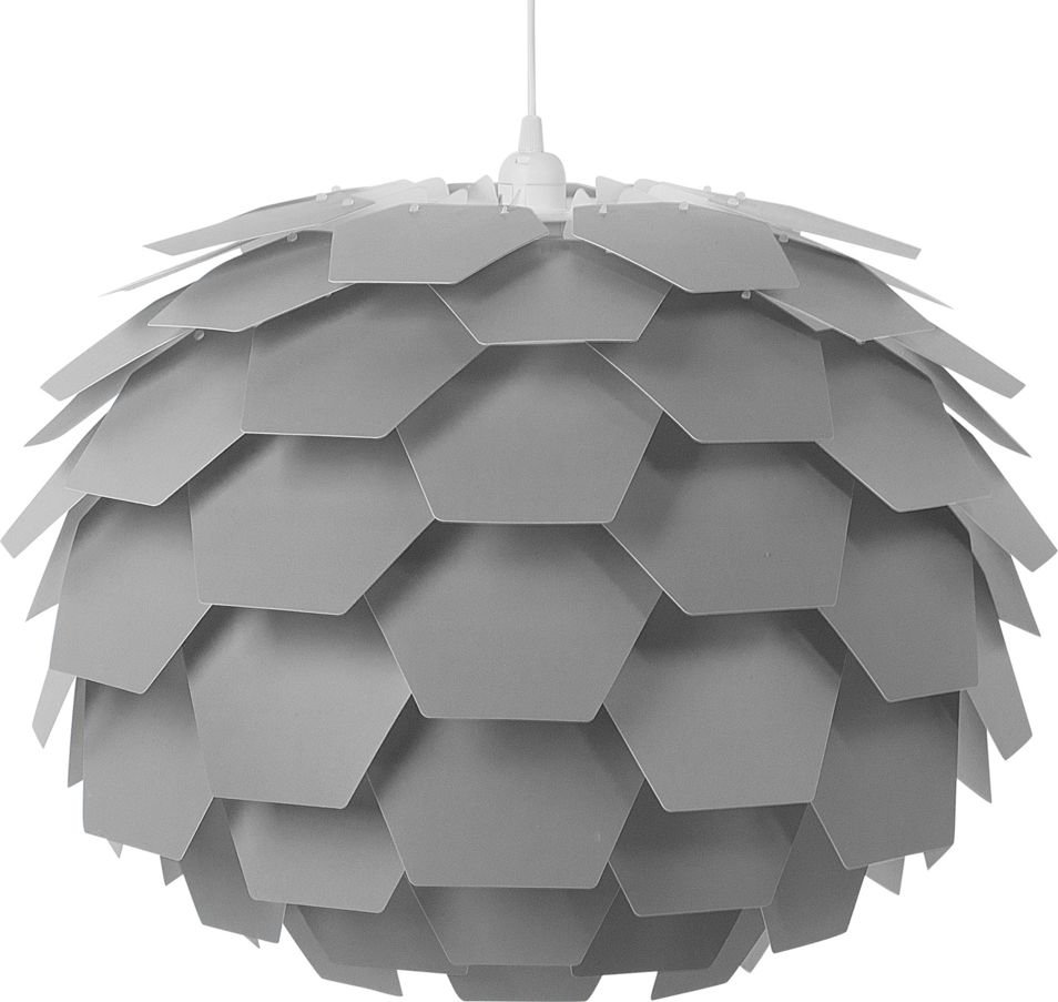 Lampa wisząca Beliani Lampa wisząca szara SEGRE duża