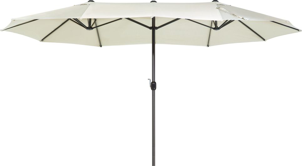 Beliani Parasol ogrodowy 270 x 460 cm beżowy SIBILLA (61906)