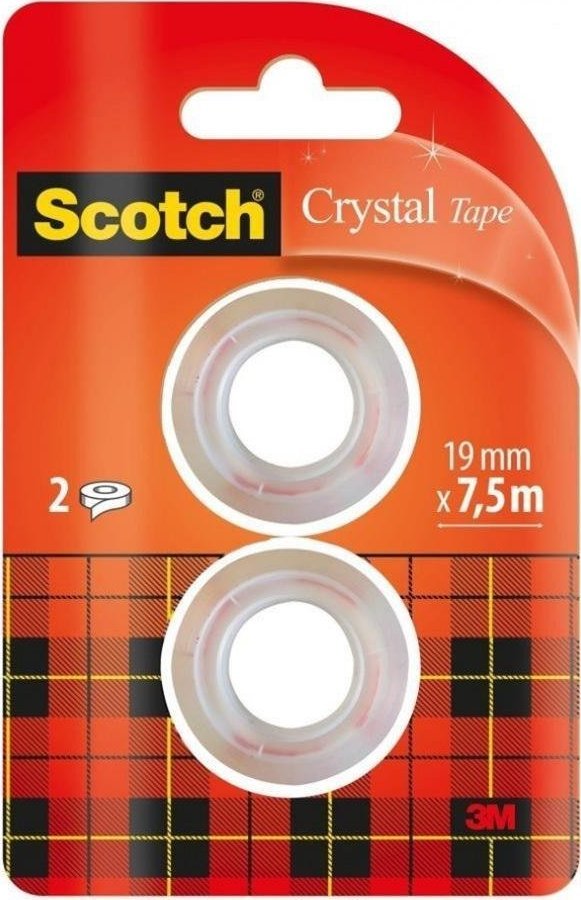 Scotch Taśma biurowa Scotch Crystal 19mm (2szt)