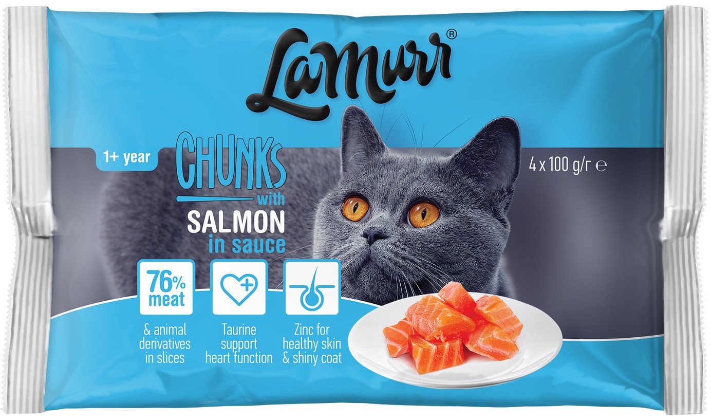 CANNED FOOD FOR CATS LAMURR SALM SAUCE4X
