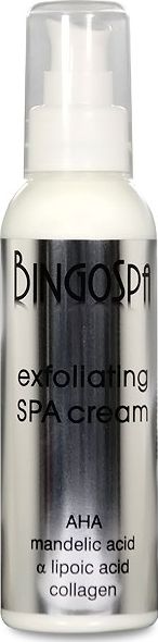 BingoSpa Krem do twarzy krem SPA z kwasami AHA/kwasem migdałowym/kwasem alfa-liponowym i kolagenem złuszczający 135g