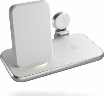 Ładowarka Zens ZENS Aluminium 4w1 Stand Wireless Charger - bezprzewodowa stacja ładująca do trzech urządzeń (45W), z możliwością ładowanie czwartego u
