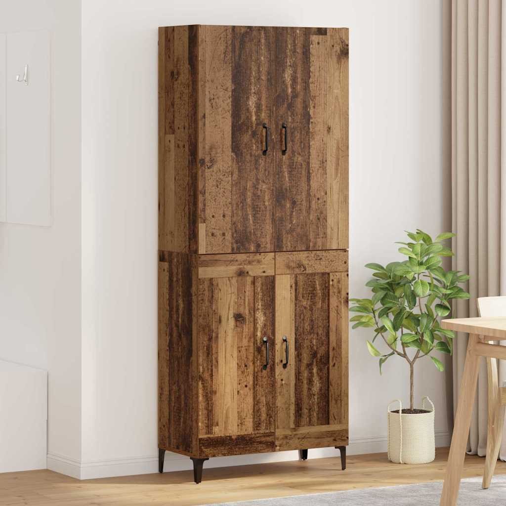vidaXL Highboard Stare drewno 69,5 x 34 x 180 cm